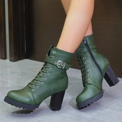 Bottines à Plateforme avec Fermeture Zippée pour Femmes | Idéal pour l’Hiver et l’Usage Quotidien