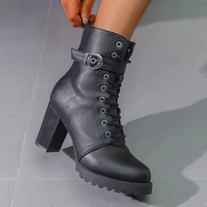Bottines à Plateforme avec Fermeture Zippée pour Femmes | Idéal pour l’Hiver et l’Usage Quotidien