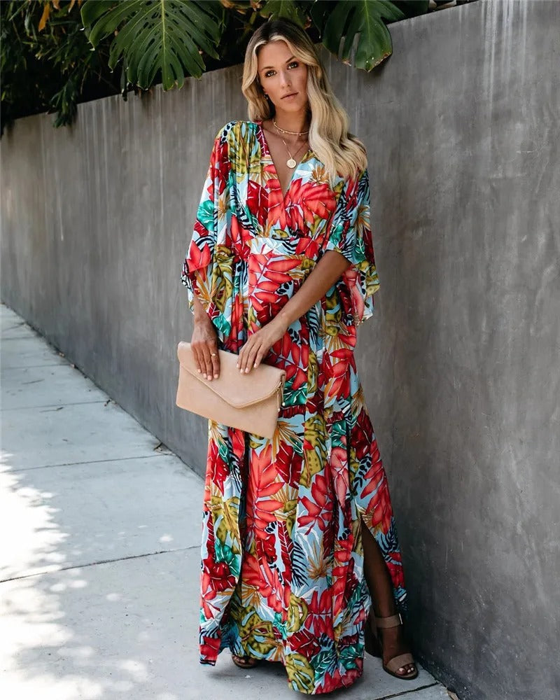 Robe Maxi Style Kimono Avec Coupe Ample Pour Femme | Idéale Pour Le Quotidien Et Les Sorties Décontractées