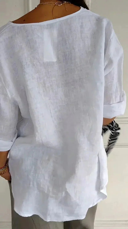 Blouse Décontractée avec Fermeture à Un Bouton pour Femme | Idéal pour un Usage Quotidien