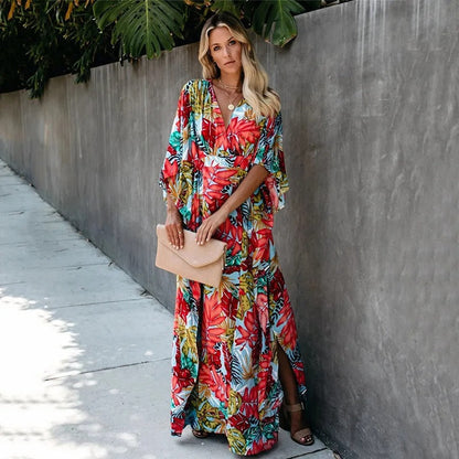 Robe Maxi Style Kimono Avec Coupe Ample Pour Femme | Idéale Pour Le Quotidien Et Les Sorties Décontractées