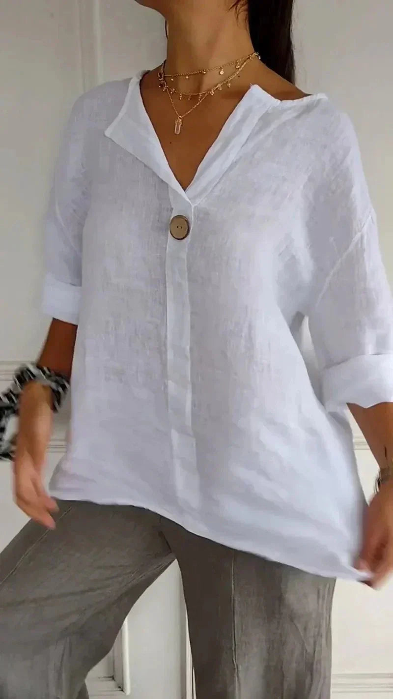 Blouse Décontractée avec Fermeture à Un Bouton pour Femme | Idéal pour un Usage Quotidien