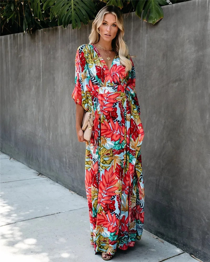 Robe Maxi Style Kimono Avec Coupe Ample Pour Femme | Idéale Pour Le Quotidien Et Les Sorties Décontractées