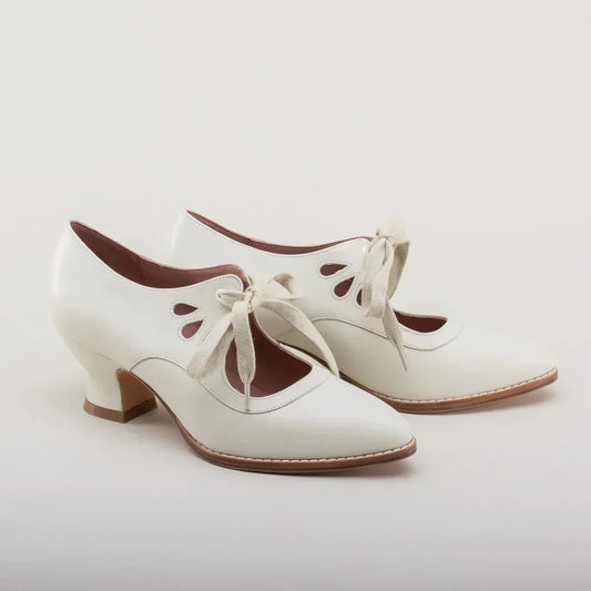 Escarpins À Lacets Avec Bride Et Talon Bas Pour Femmes | Idéal Pour Les Occasions Quotidiennes Et Habillées