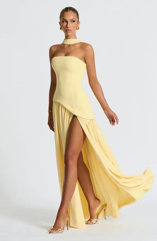 Robe Maxi Asymétrique Avec Design À Une Épaule Pour Femme | Idéale Pour Mariages Et Soirées