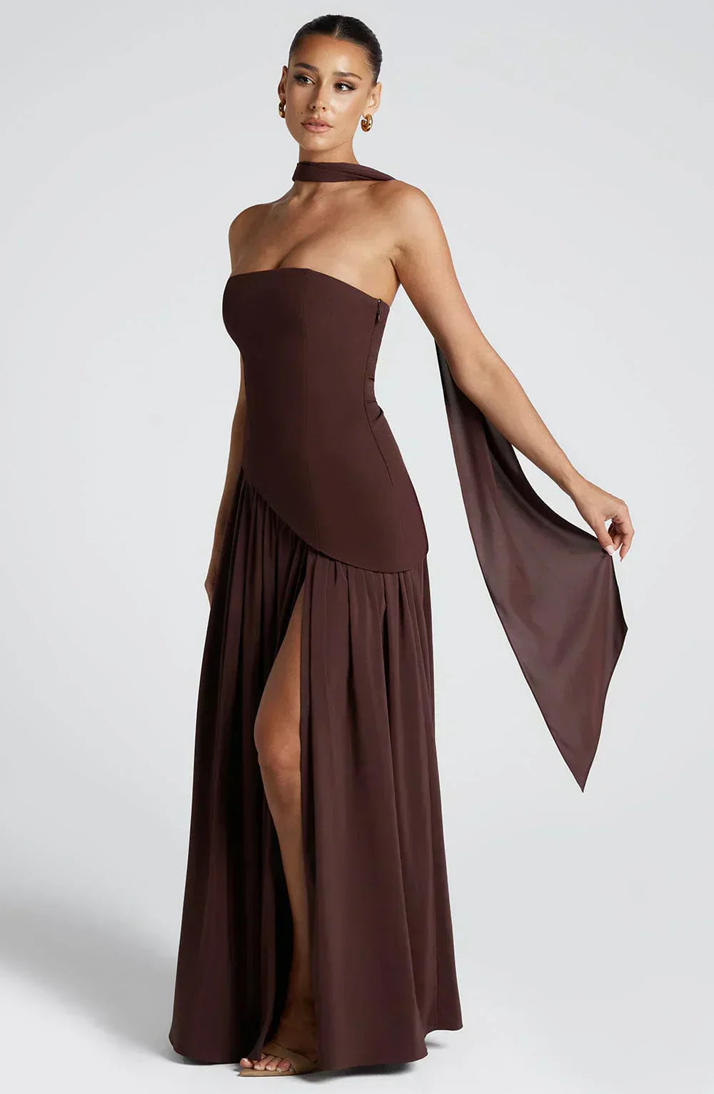 Robe Maxi Asymétrique Avec Design À Une Épaule Pour Femme | Idéale Pour Mariages Et Soirées