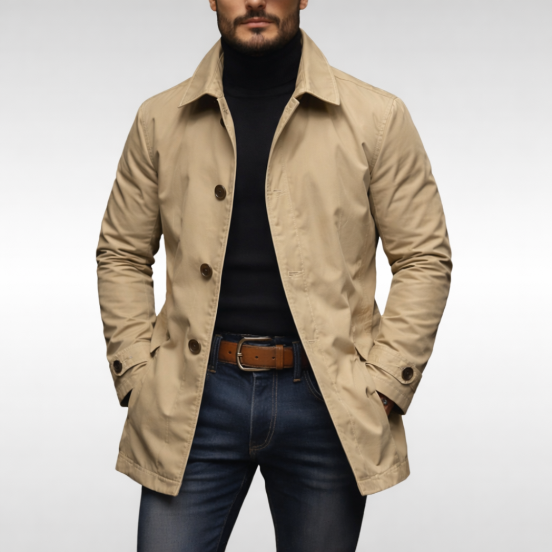Manteau à col chemise pour hommes