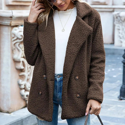 Manteau à col revers pour femmes