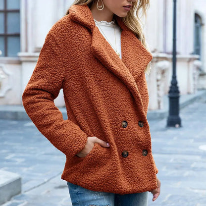 Manteau à col revers pour femmes