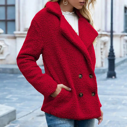 Manteau à col revers pour femmes