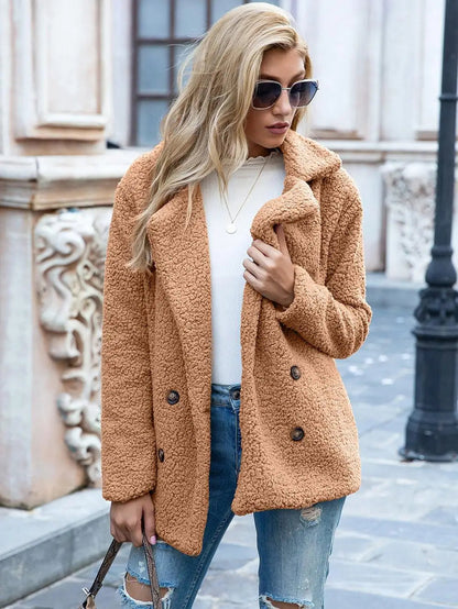 Manteau à col revers pour femmes