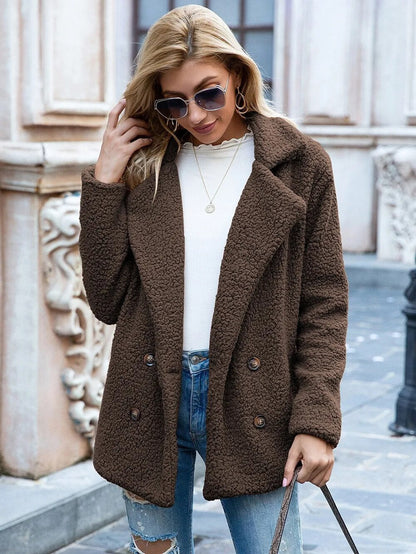 Manteau à col revers pour femmes