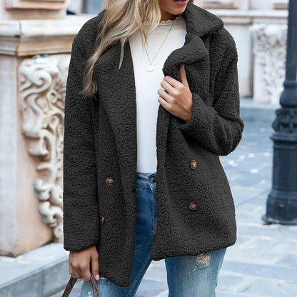 Manteau à col revers pour femmes