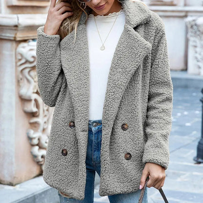 Manteau à col revers pour femmes