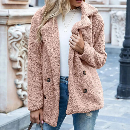 Manteau à col revers pour femmes