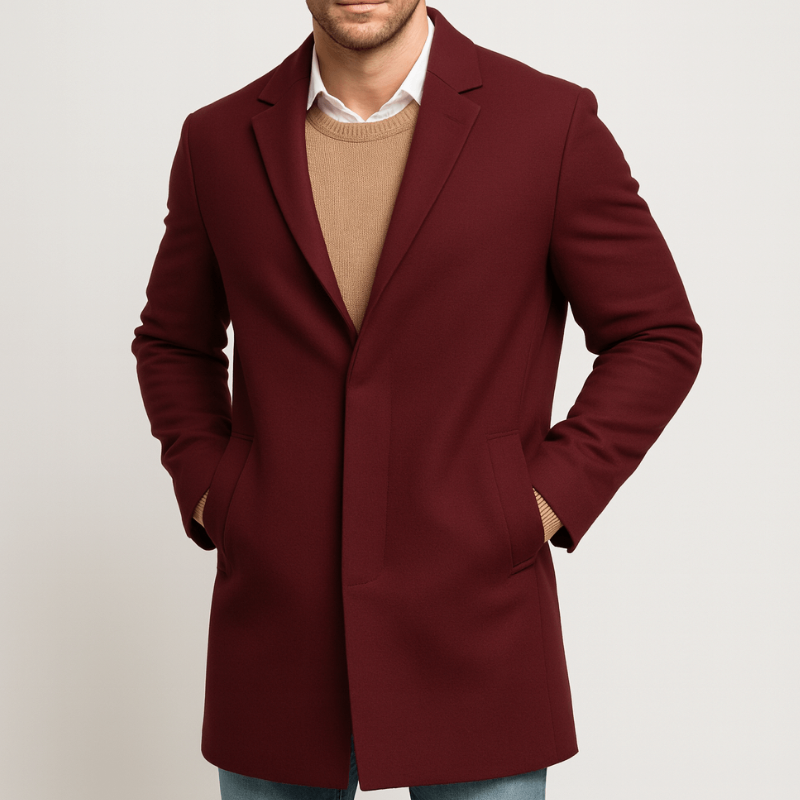 Manteau à col revers pour hommes