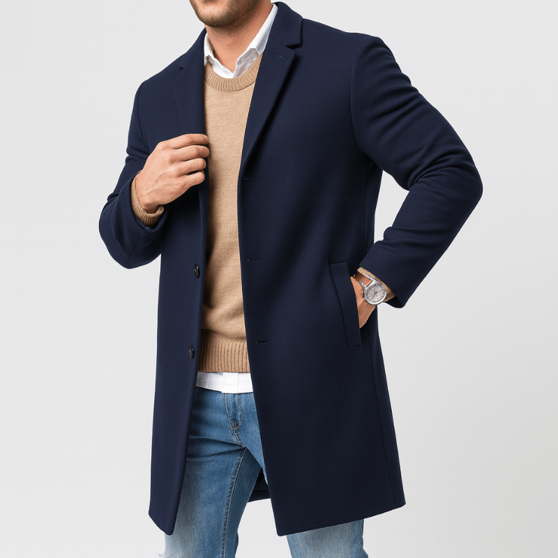 Manteau à col revers pour hommes
