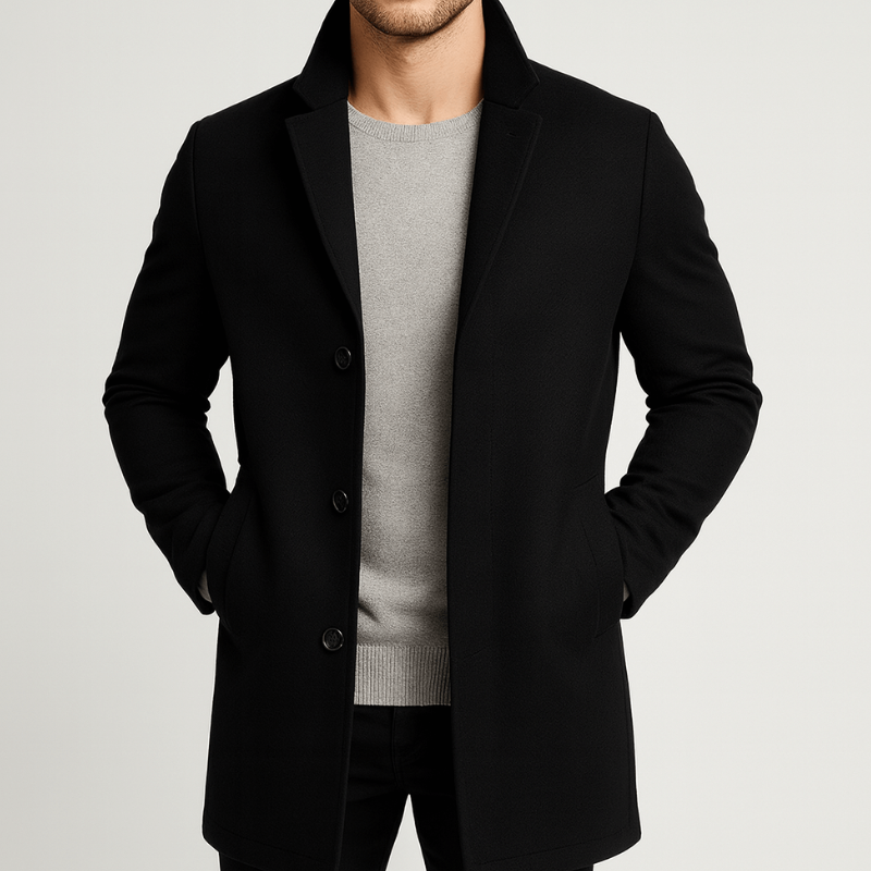 Manteau à col revers pour hommes