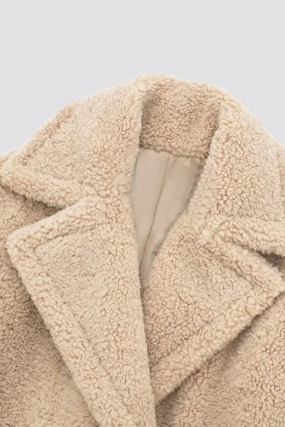 Manteau long à col cranté pour femmes