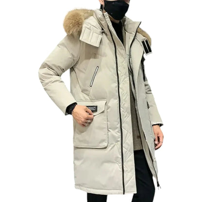 Parka Longue avec Capuche et Poches Fonctionnelles pour Homme | Idéal pour la Saison Hivernale