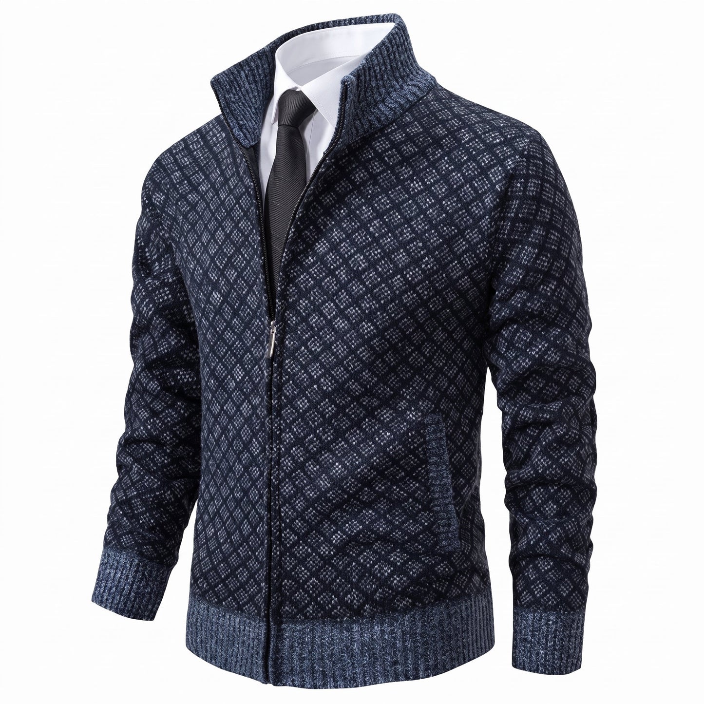 Gilet zippé à col montant pour hommes