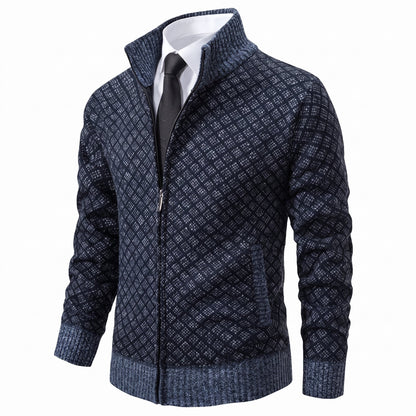 Gilet zippé à col montant pour hommes