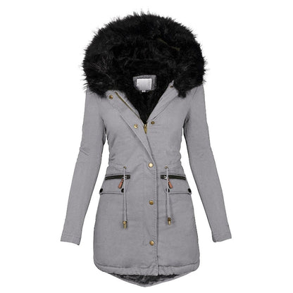 Manteau d’Hiver Long avec Taille Ajustable pour Femmes | Idéal pour la Saison Froide