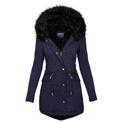 Manteau d’Hiver Long avec Taille Ajustable pour Femmes | Idéal pour la Saison Froide