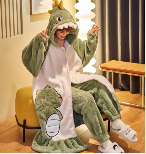 Pyjama Deux Pièces avec Capuche et Coupe Longue pour Femmes | Idéal pour l’Hiver