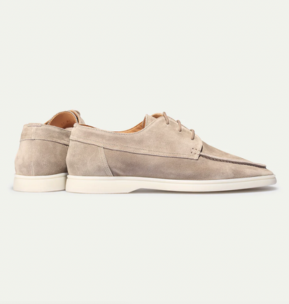 Chaussures homme à lacets style bateau à semelle blanche | Idéal pour les sorties estivales et les week-ends décontractés