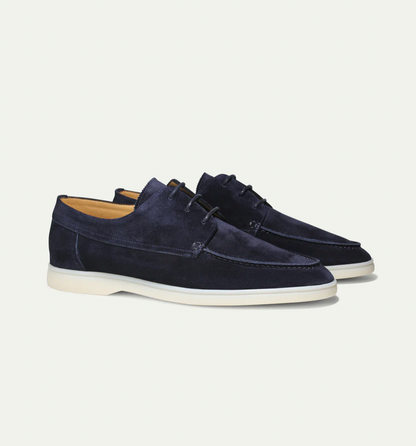 Chaussures homme à lacets style bateau à semelle blanche | Idéal pour les sorties estivales et les week-ends décontractés