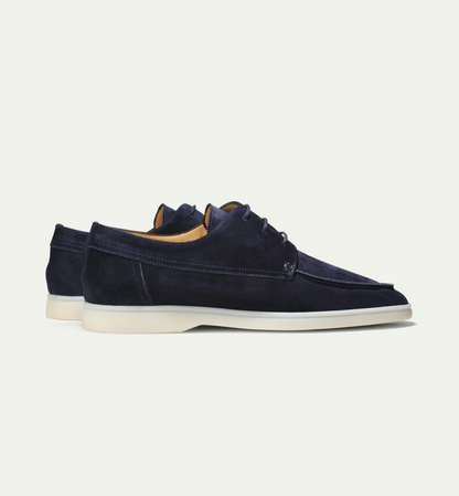 Chaussures homme à lacets style bateau à semelle blanche | Idéal pour les sorties estivales et les week-ends décontractés