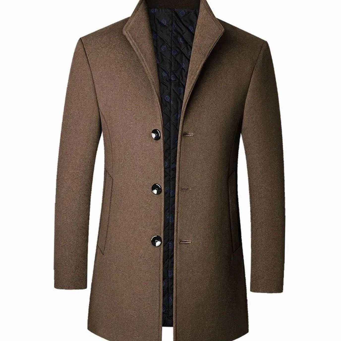 Manteau à col montant pour hommes