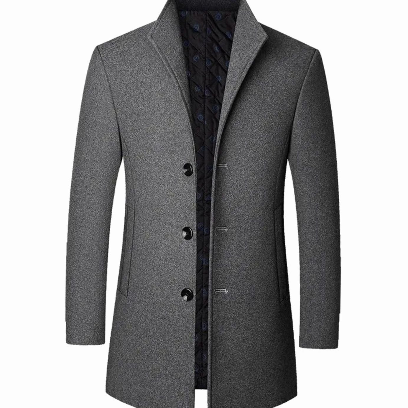 Manteau à col montant pour hommes