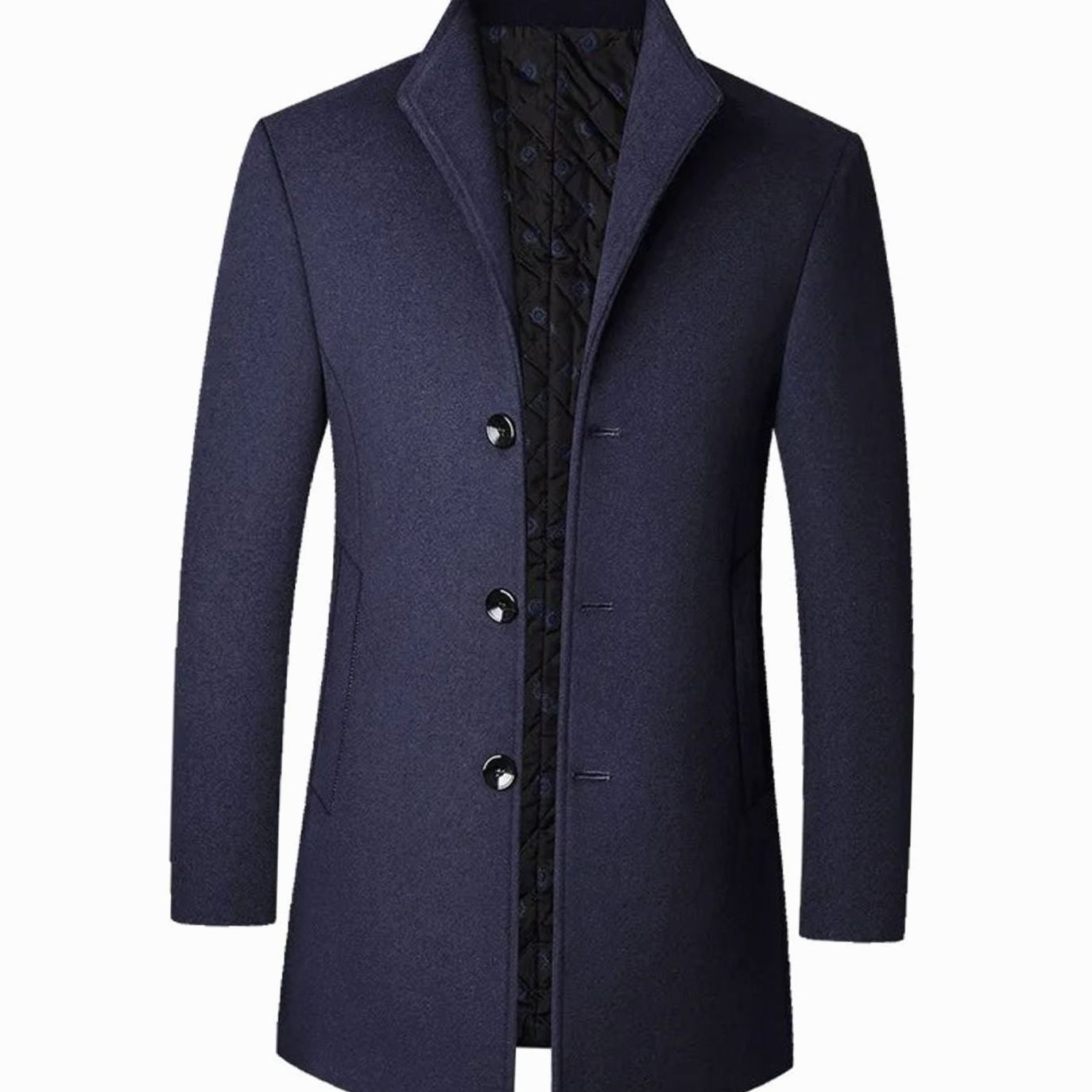 Manteau à col montant pour hommes
