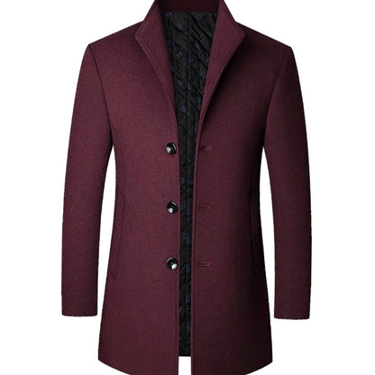 Manteau à col montant pour hommes