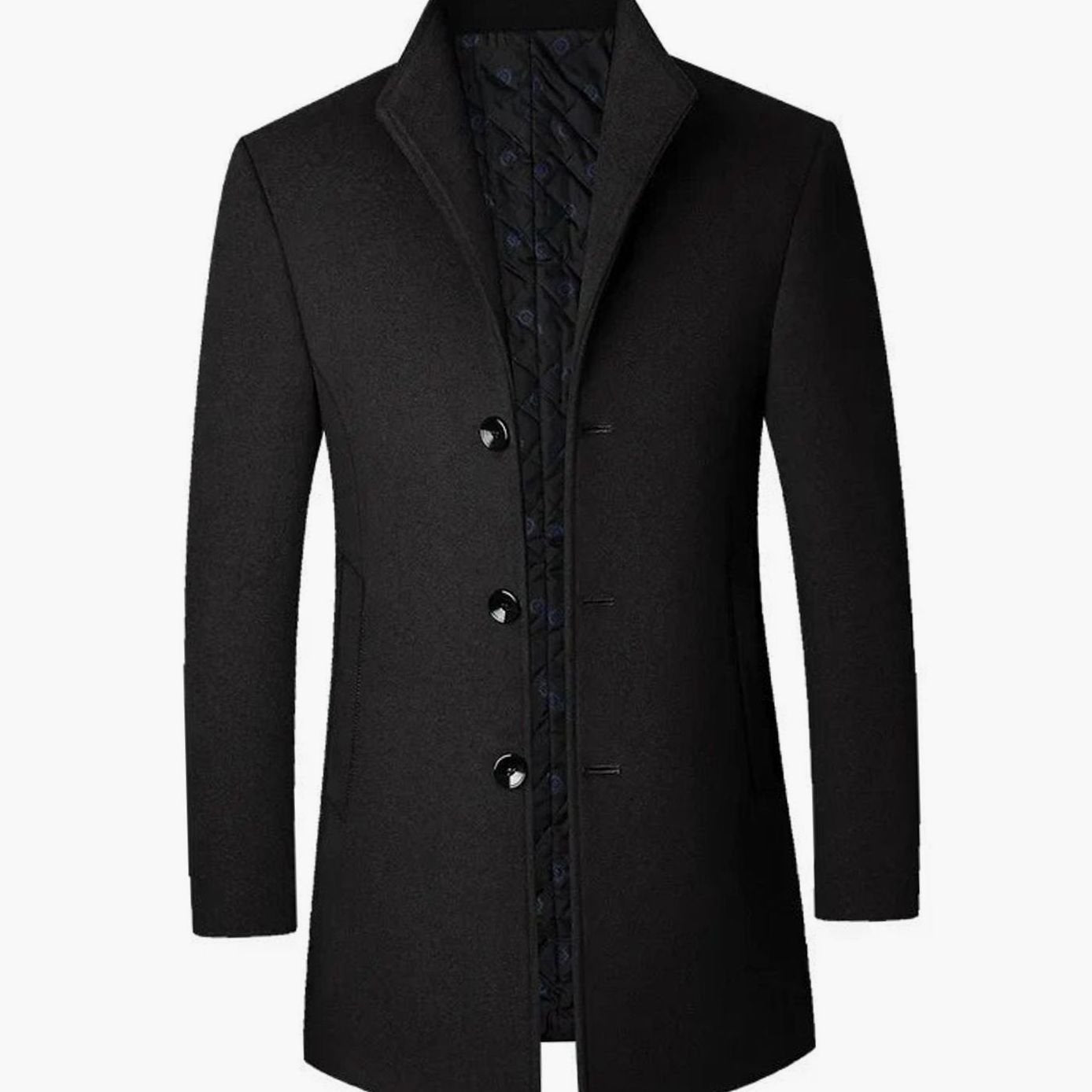 Manteau à col montant pour hommes