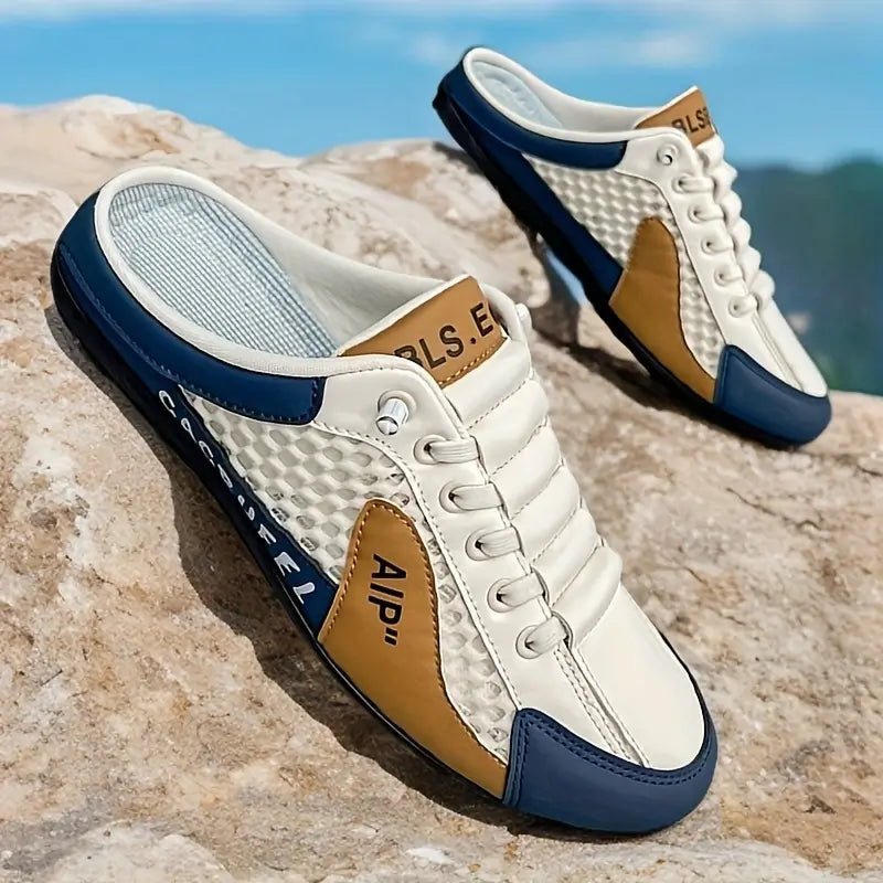 Mules sneakers à talon ouvert avec lacets pour homme | idéal pour les occasions décontractées