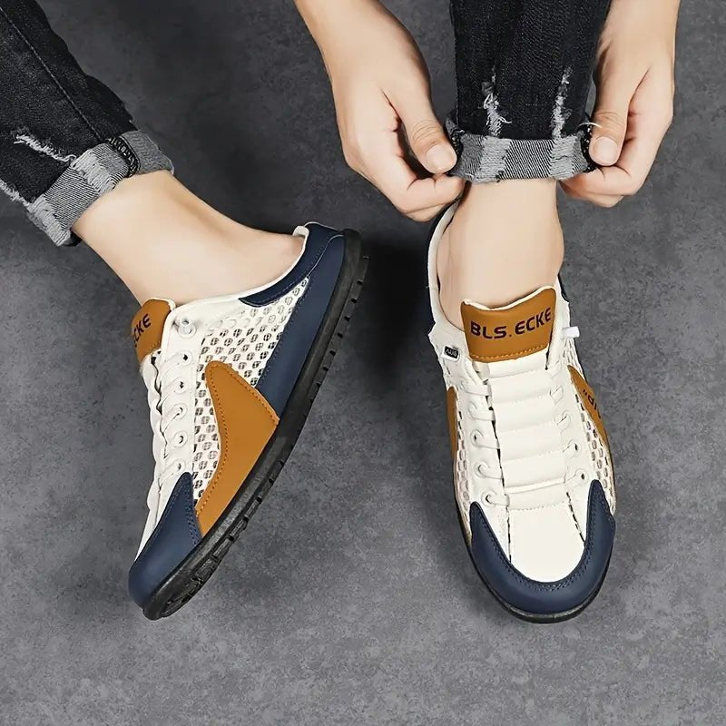 Mules sneakers à talon ouvert avec lacets pour homme | idéal pour les occasions décontractées