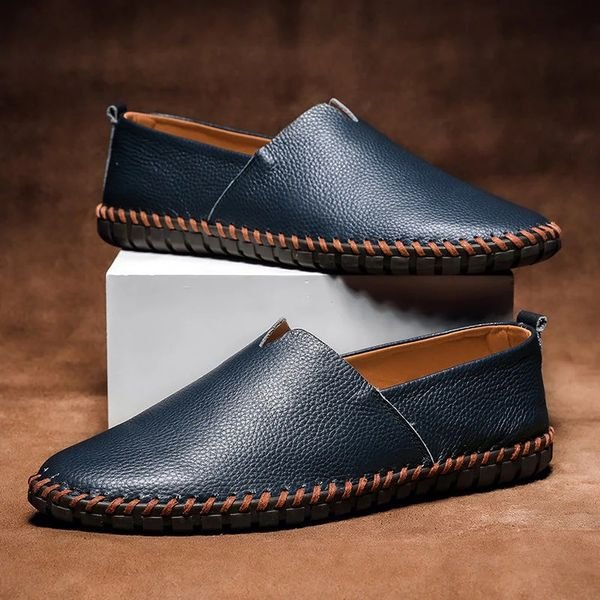 Mocassins sans lacets pour homme à bout arrondi | Idéal pour le week-end et le quotidien
