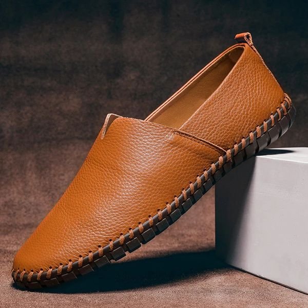 Mocassins sans lacets pour homme à bout arrondi | Idéal pour le week-end et le quotidien