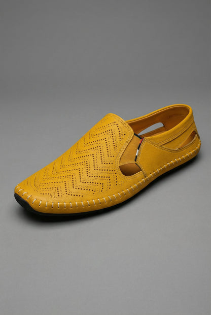 Mocassin perforé sans lacets pour homme | Idéal pour l'été