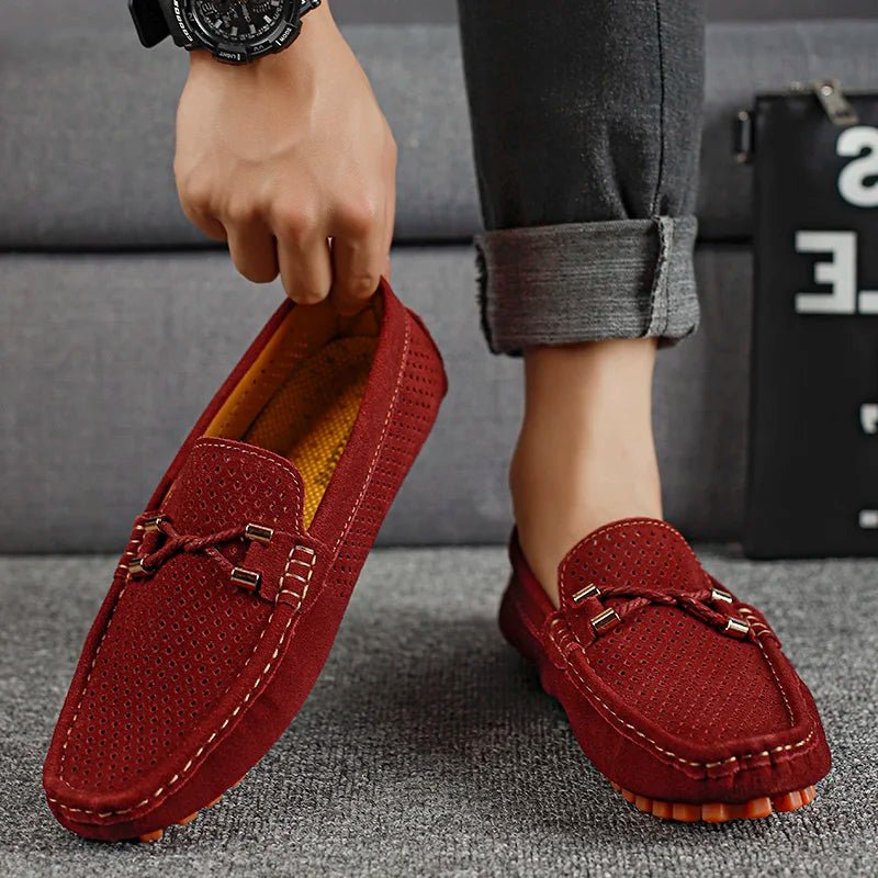 Mocassins perforés à enfiler pour homme | idéal pour le printemps et l'été