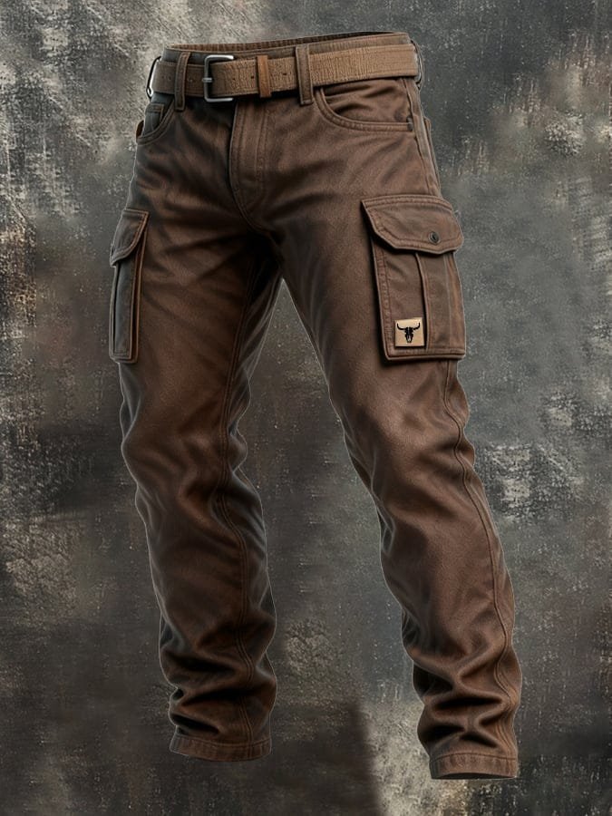 Pantalon Cargo Coupe Slim Fuselée Avec Poches À Rabat Pour Homme | Idéal Pour L'automne