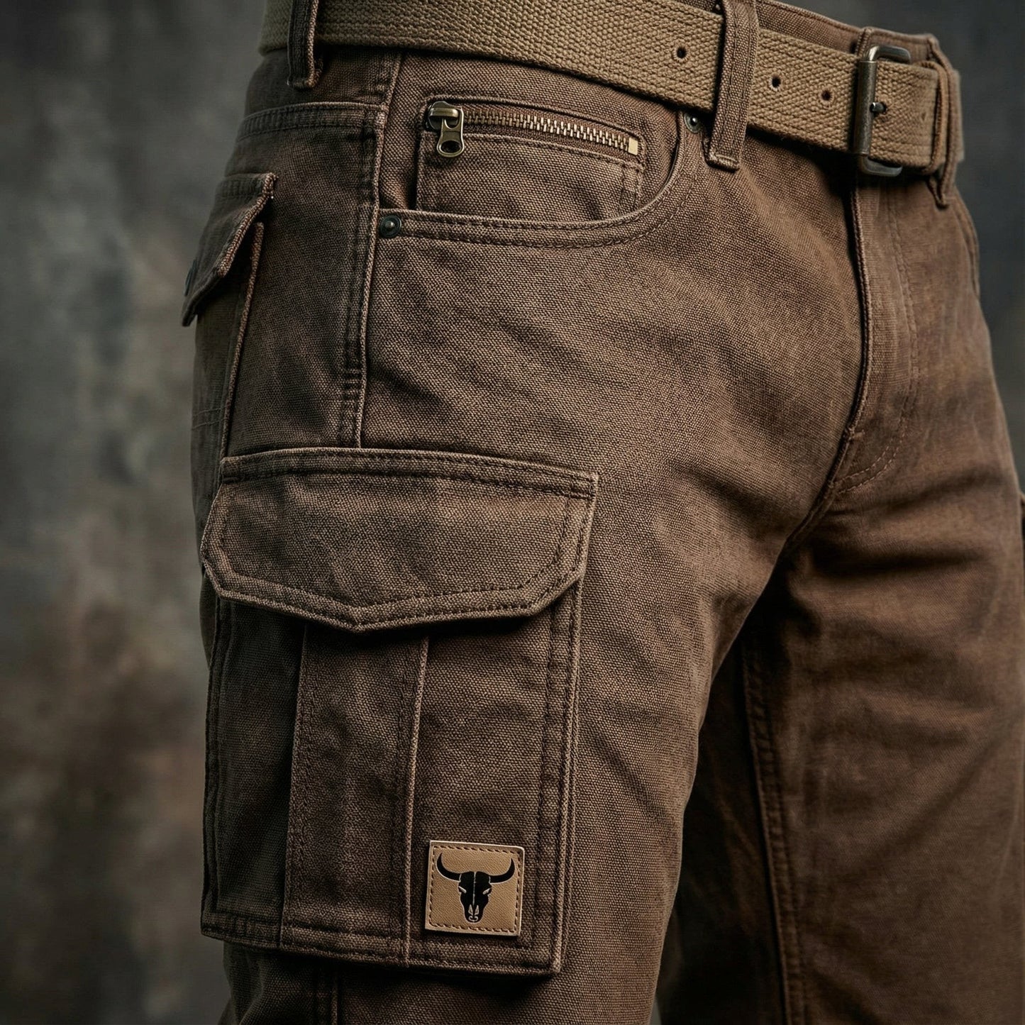 Pantalon Cargo Coupe Slim Fuselée Avec Poches À Rabat Pour Homme | Idéal Pour L'automne