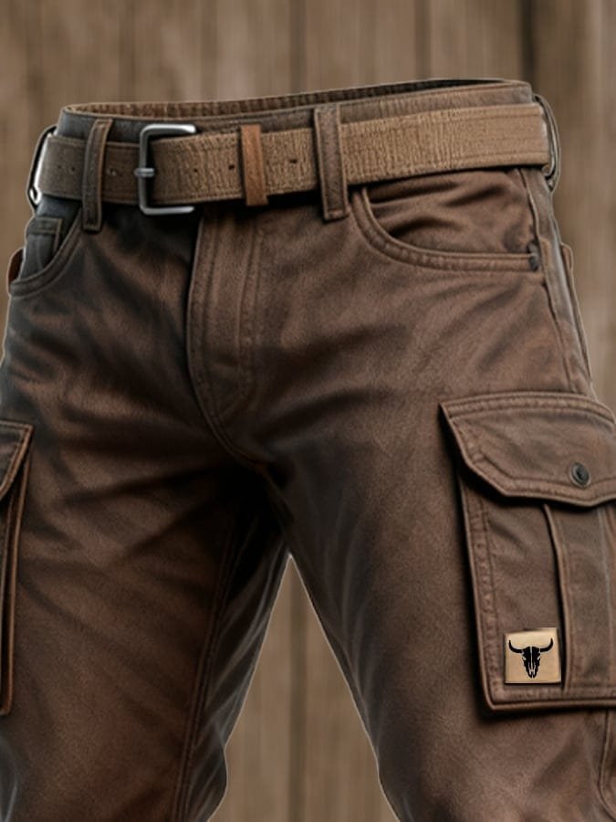 Pantalon Cargo Coupe Slim Fuselée Avec Poches À Rabat Pour Homme | Idéal Pour L'automne