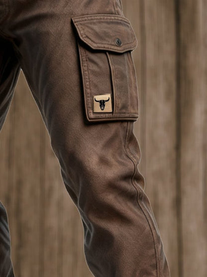 Pantalon Cargo Coupe Slim Fuselée Avec Poches À Rabat Pour Homme | Idéal Pour L'automne