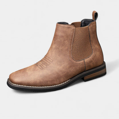 Chelsea boots avec surpiqûres d'inspiration western pour homme | idéal pour les sorties en ville