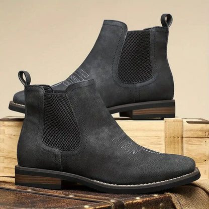 Chelsea boots avec surpiqûres d'inspiration western pour homme | idéal pour les sorties en ville