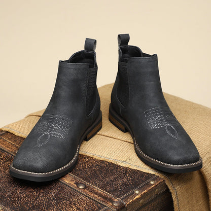 Chelsea boots avec surpiqûres d'inspiration western pour homme | idéal pour les sorties en ville